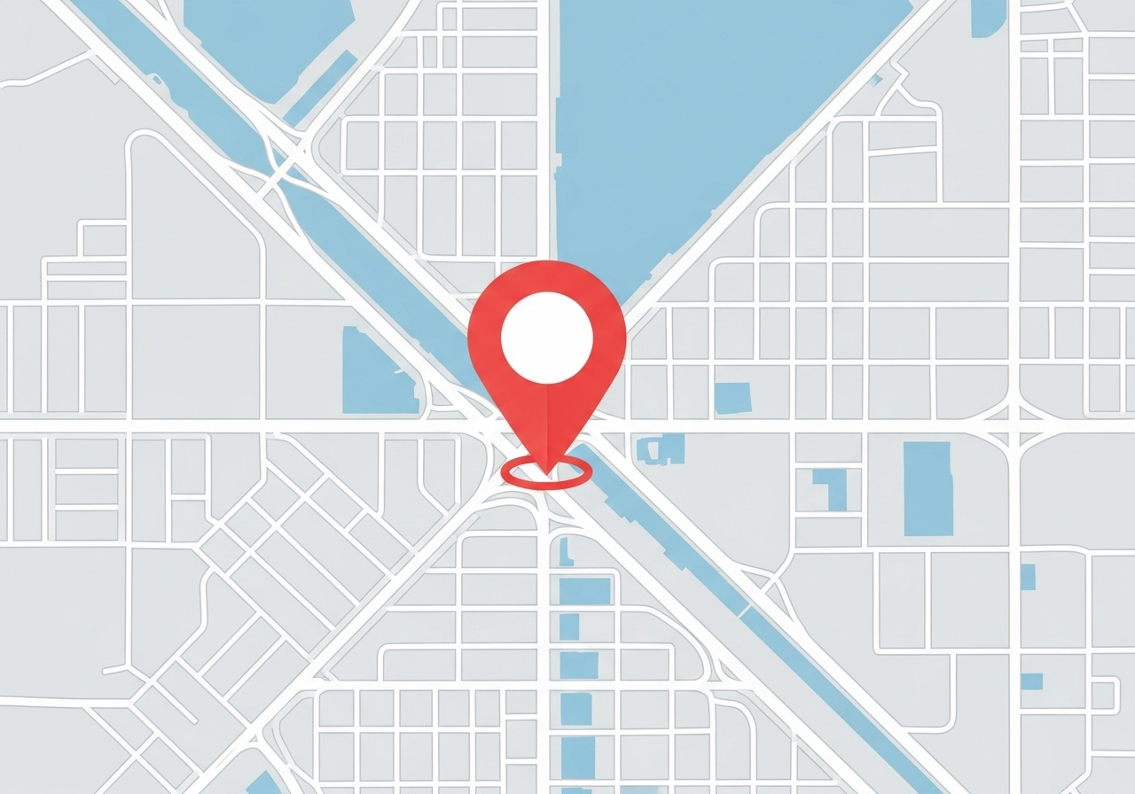 Map showing Branded Printers location at 1026 Adams St, North Chicago, Illinois, 60064